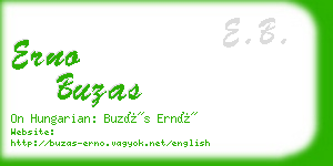 erno buzas business card